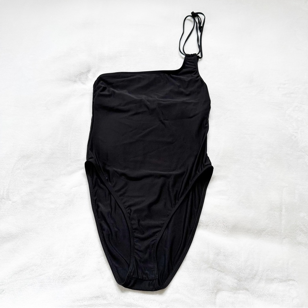 NWT GOOD AMERICAN Shine One Shoulder Swimsuit K001 3 (fits like 10-12) NEW - Picture 7 of 7